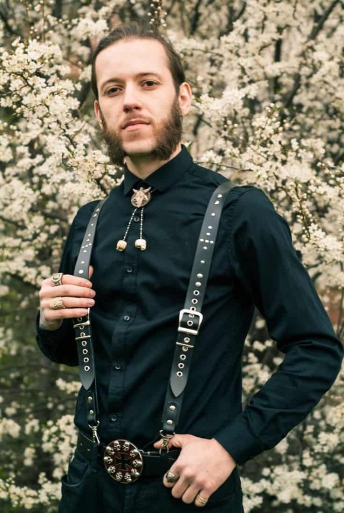 handmade leather suspenders